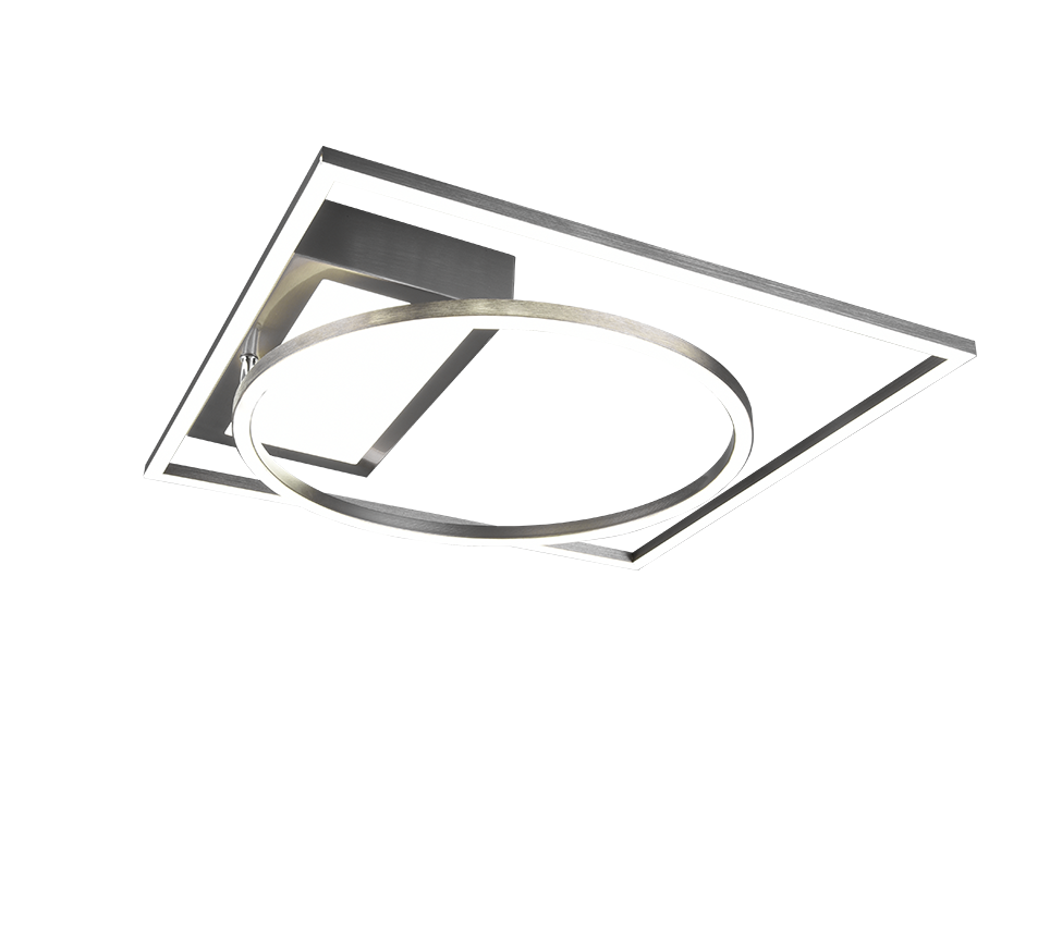 Plafonnier Design SMD LED, 33W · 4600lm, 2700 – 6500K – Nickel Mat – Orientable